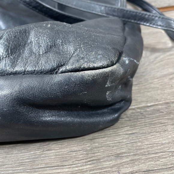 VTG Libaire California Bag Black Soft Leather Cross Body Flap Satchel Brief Case - Picture 7 of 16